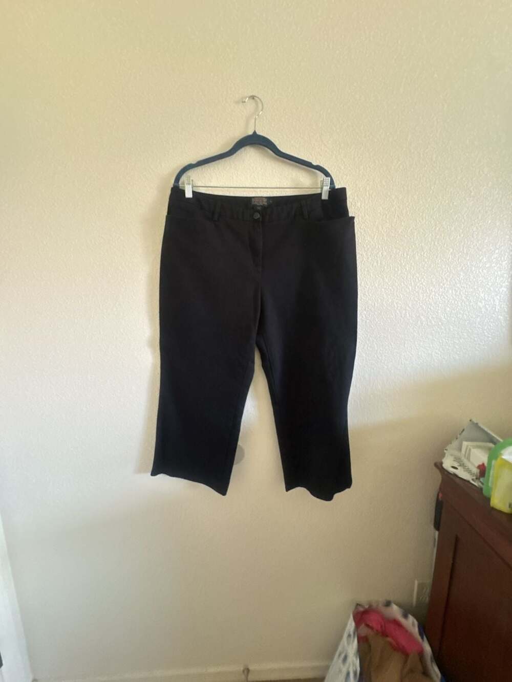 Pendleton Black Cotton Spandex Stretch Capri Pants Size 16